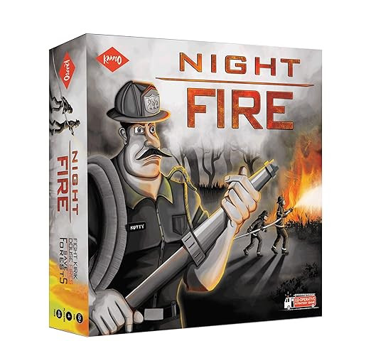 KAADOO Night FIRE - Action-Packed Strategy Board Game for 10 Years and Above, Kids & Adults, 2-4 Players, Multi-Color, Made in India