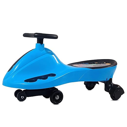 Kidsmate Drift Swing Car for Kids - Ride-On Toy with PU Wheels, Non-Slip Pedals, and 360° Rotating Steering for Easy Navigate The Car for Ages 3 and Up - Blue
